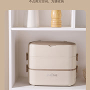 Heating lunch box can be inserted into the electric insulation electric cooking electric heating lunch box self-heating office workers office hot food artifact - QueensalesOF