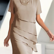 Vestido con Brillos y Volantes — Casual con Personalidad - QueensalesOF