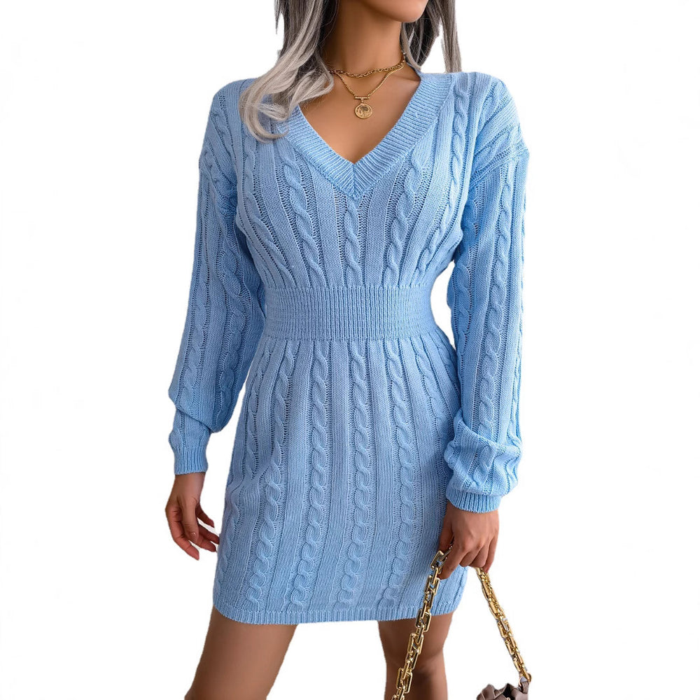 Vestido Sweater con Twist en la Cintura — Estilo Otoño Moderno - QueensalesOF