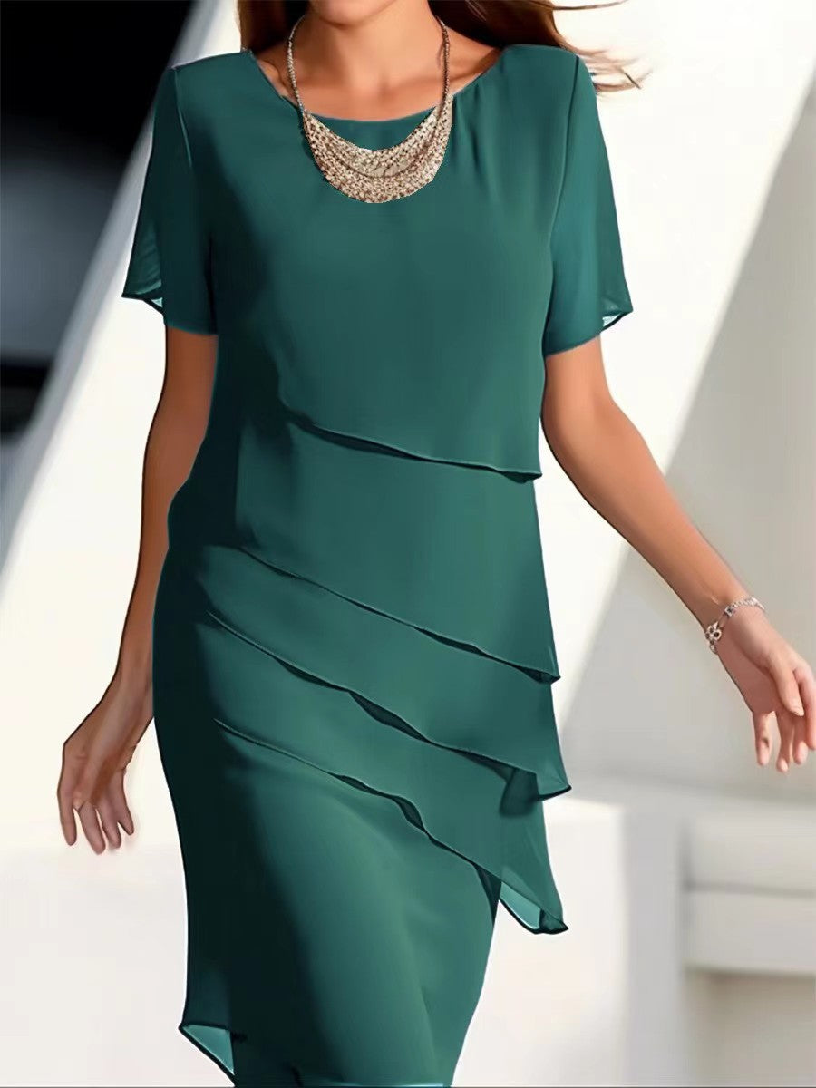 Vestido con Brillos y Volantes — Casual con Personalidad - QueensalesOF