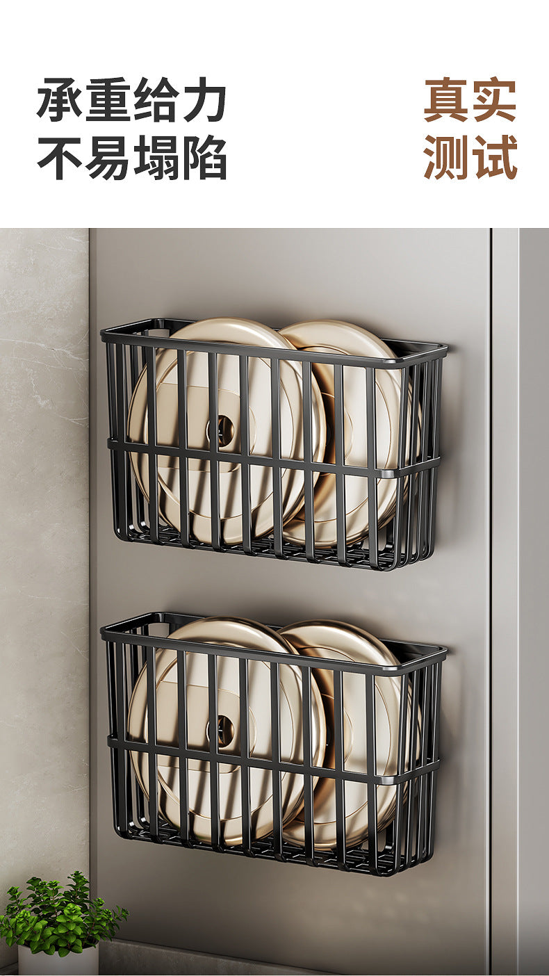 Kitchen Refrigerator Storage Rack for Cling Film, Paper Towels, and Condiments, Side Gap Organizer