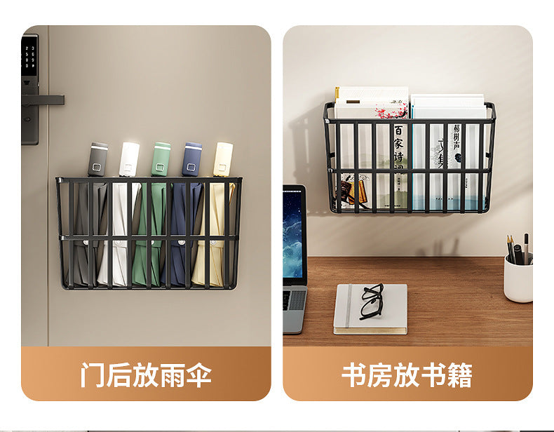 Kitchen Refrigerator Storage Rack for Cling Film, Paper Towels, and Condiments, Side Gap Organizer