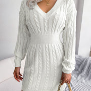 Vestido Sweater con Twist en la Cintura — Estilo Otoño Moderno - QueensalesOF