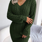 Vestido Sweater con Twist en la Cintura — Estilo Otoño Moderno - QueensalesOF