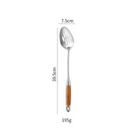 Cross-Border Kitchenware 316 Stainless Steel Spatula for Cooking Household Soup Spoon Rosewood Handle Spatula Kitchen Utensils Frying Spoon - QueensalesOF