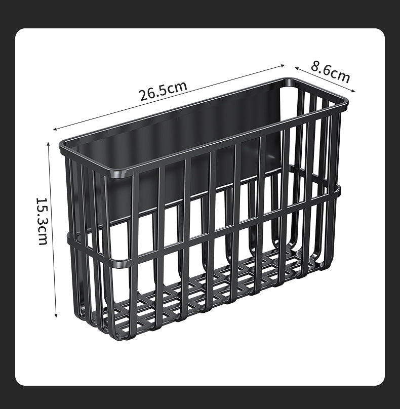 Kitchen Refrigerator Storage Rack for Cling Film, Paper Towels, and Condiments, Side Gap Organizer