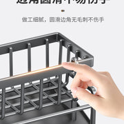 Kitchen Sink Drain Rack Faucet Multi-Purpose Drain Ventilation with Towel Bar Sponge Dishwashing Liquid Storage Rack - QueensalesOF