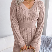 Vestido Sweater con Twist en la Cintura — Estilo Otoño Moderno - QueensalesOF