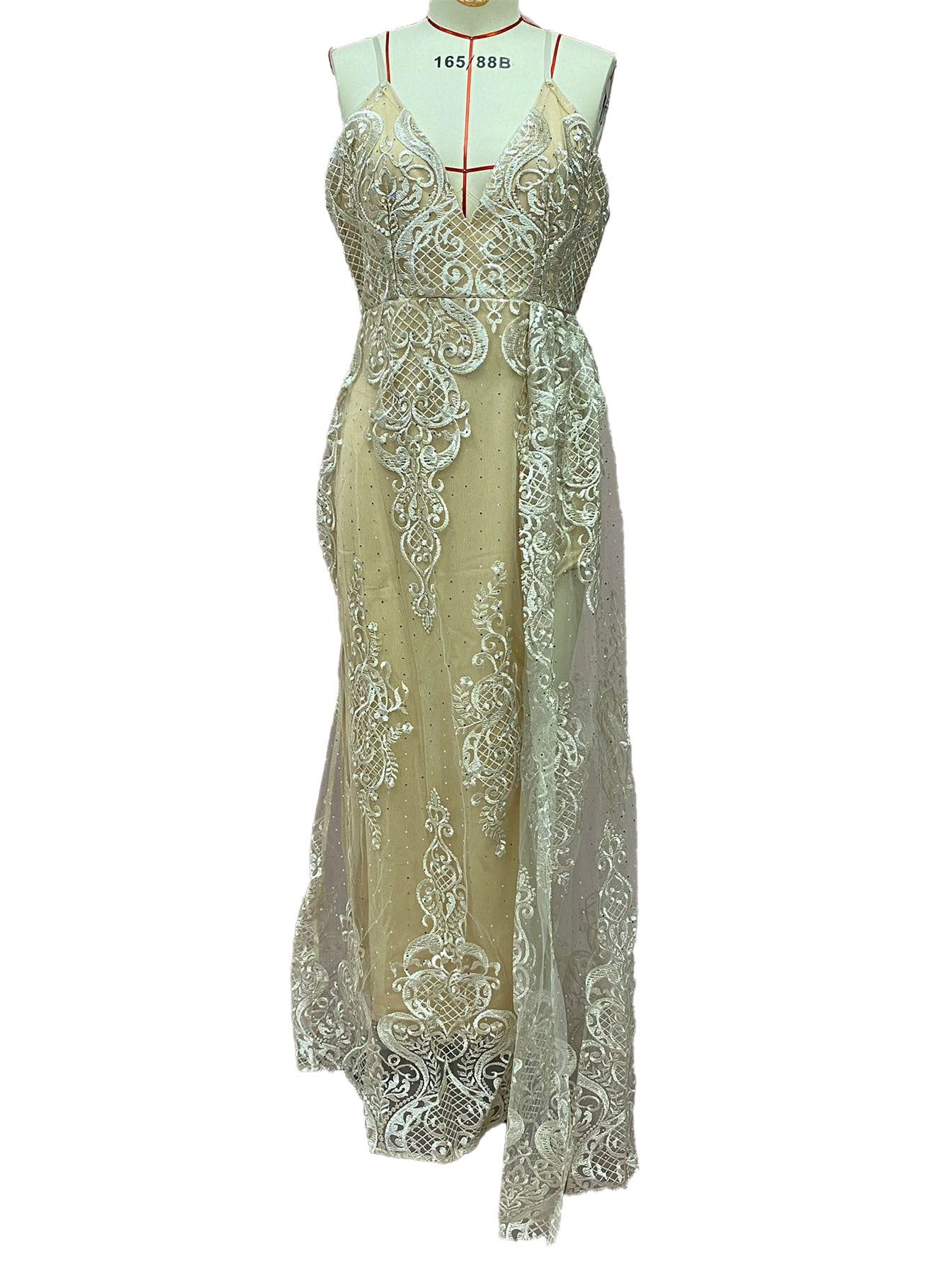 2025 Cross-Border Summer European and American Amazon Outer Women's Dress Ebay Suspender Sleeveless Mesh Cut Out Long Skirt