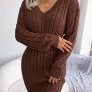 Vestido Sweater con Twist en la Cintura — Estilo Otoño Moderno - QueensalesOF
