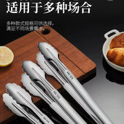 304 Stainless Steel Tongs Commercial Kitchen Tongs Barbecue Steak Barbecue Tongs Anti-Scalding Bread Tongs - QueensalesOF