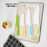 Children's Safety Food Knife Set 4-Piece Early Education Kitchen Plastic Knife Baking Bread Serrated Knife - QueensalesOF