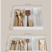 Kitchen Storage Cabinet Household Cabinet Built-in Divided Knife and Fork Chopsticks Kitchen Drawer Partition Tableware Storage Box - QueensalesOF