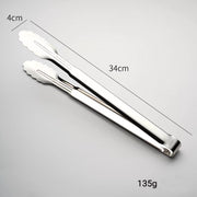 304 Stainless Steel Tongs Commercial Kitchen Tongs Barbecue Steak Barbecue Tongs Anti-Scalding Bread Tongs - QueensalesOF