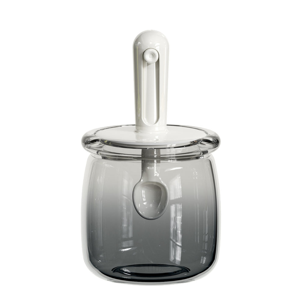 Retractable Seasoning Box Glass Kitchen Seasoning Jar Spoon Lid Integrated Monosodium Glutamate Seasoning Jar Household Salt Jar Seasoning Bottle suit - QueensalesOF