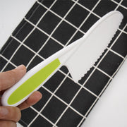 Children's Safety Food Knife Set 4-Piece Early Education Kitchen Plastic Knife Baking Bread Serrated Knife - QueensalesOF