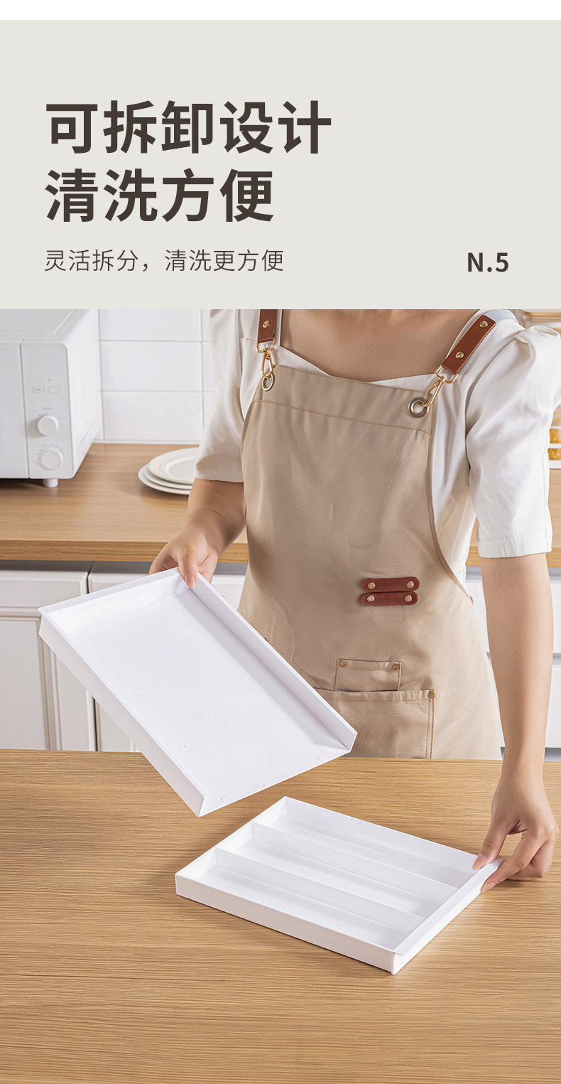 Household Partition Organizer Kitchen Storage Tray Detachable Tray Kitchen Drawer Retractable Storage Box