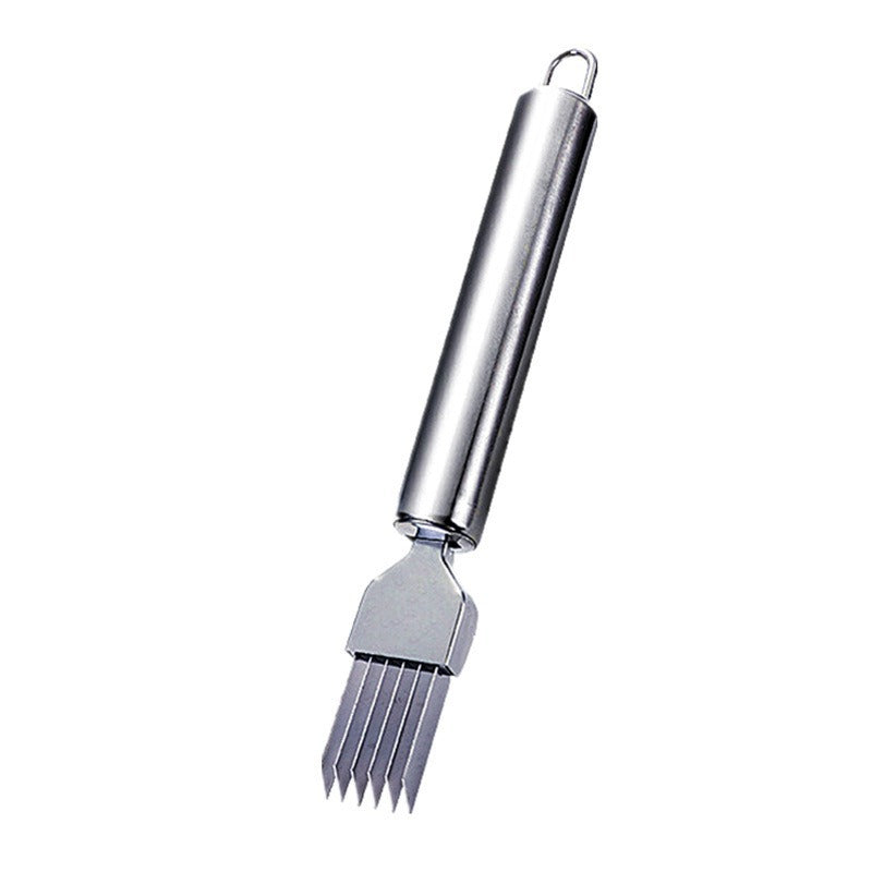 Stainless Steel Onion Cutter, Onion Knife, Shredder, Kitchen Tool, Shredding Knife, Multifunctional Kitchen Utensil with Hanging Hole, Grater - QueensalesOF