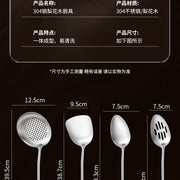 Cross-Border Kitchenware 316 Stainless Steel Spatula for Cooking Household Soup Spoon Rosewood Handle Spatula Kitchen Utensils Frying Spoon - QueensalesOF