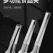 304 Stainless Steel Tongs Commercial Kitchen Tongs Barbecue Steak Barbecue Tongs Anti-Scalding Bread Tongs - QueensalesOF