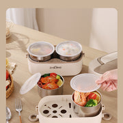Heating lunch box can be inserted into the electric insulation electric cooking electric heating lunch box self-heating office workers office hot food artifact - QueensalesOF