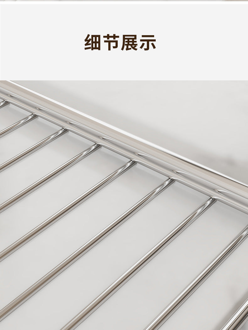 Stainless Steel Kitchen Telescopic Sink Rack Drying Bowl Chopsticks Wipe Household Dishes Multi-functional Storage Rack Cross-border