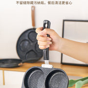 Manufacturer Wholesale Pancake Frying Pan Flats Bottom Four-Hole Non-Stick Pan Household Omelette Artifact Breakfast Pan Kitchen Utensils Eggs - QueensalesOF