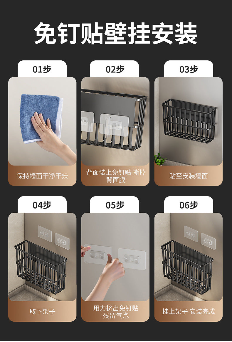 Kitchen Refrigerator Storage Rack for Cling Film, Paper Towels, and Condiments, Side Gap Organizer