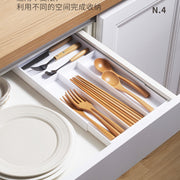 Household Partition Organizer Kitchen Storage Tray Detachable Tray Kitchen Drawer Retractable Storage Box - QueensalesOF