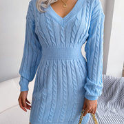 Vestido Sweater con Twist en la Cintura — Estilo Otoño Moderno - QueensalesOF