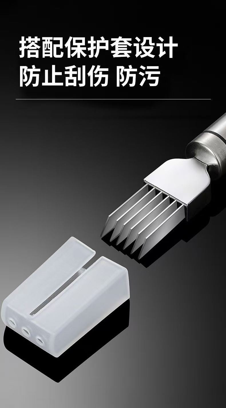 Stainless Steel Onion Cutter, Onion Knife, Shredder, Kitchen Tool, Shredding Knife, Multifunctional Kitchen Utensil with Hanging Hole, Grater