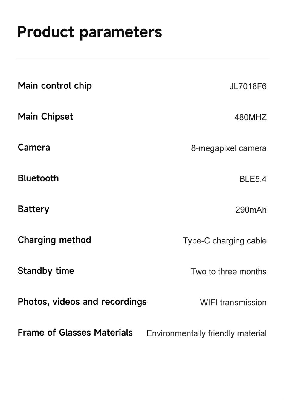 Lenovo HOT1600W Camera AI Smart Glasses HD Video Recording Real-time Translation AI Recognition Wifi Transmission Music Control