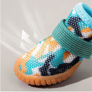 Breathable Mesh Puppy Shoes for Small Dogs Doggy Booties Summer Non-Slip Pet Boots with Adjustable Strap for Chihuahua Yorkshire - QueensalesOF