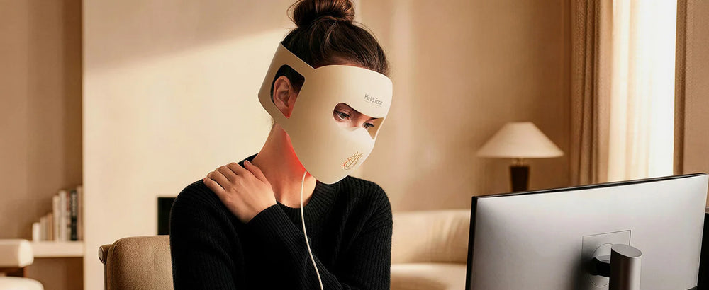 Hello Face M300 4D Light Mask 460/650/850nm Wavelengths Cordless LED Face Mask for Home Use - QueensalesOF