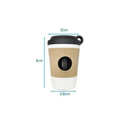 Portable Pet Poop Trash Can Dispenser Creative Coffee Cup Dog Garbage Storage Design Outdoor Dog Walking Garbage Bag Storage Box - QueensalesOF