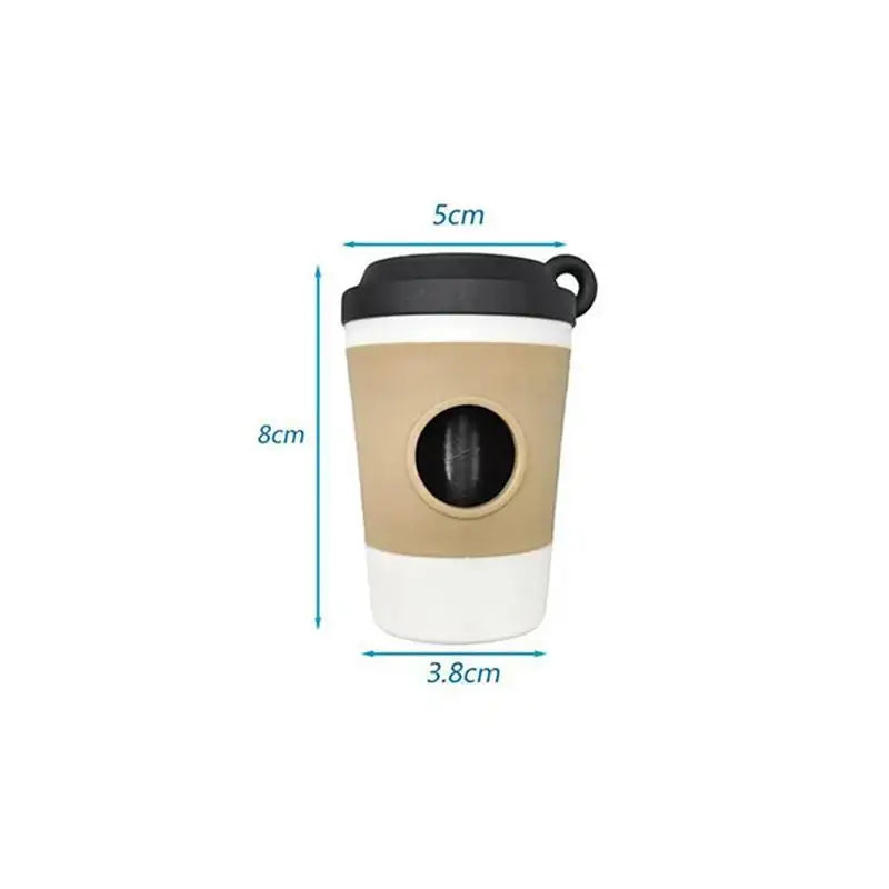 Portable Pet Poop Trash Can Dispenser Creative Coffee Cup Dog Garbage Storage Design Outdoor Dog Walking Garbage Bag Storage Box - QueensalesOF