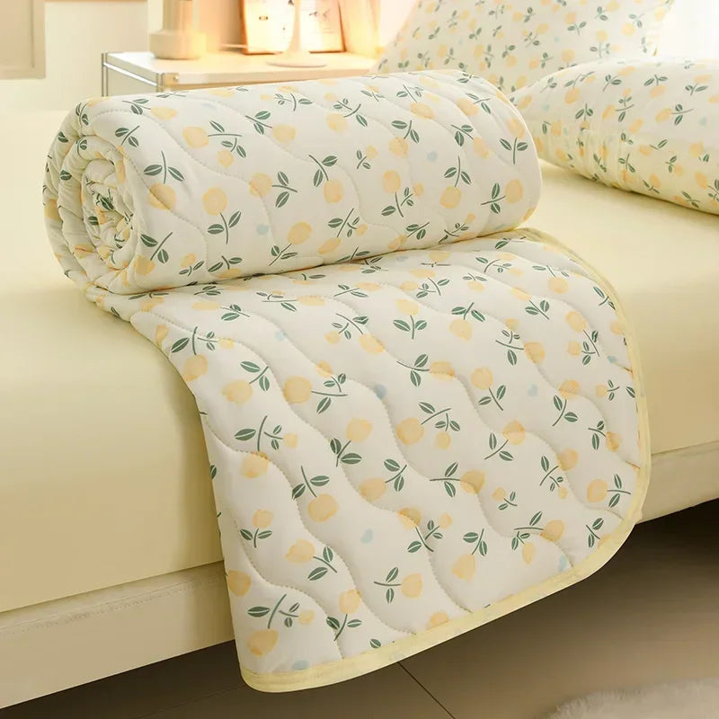 New Florals Spring Summer Blanket for Single Double Soft Skin-friendly Quilt Breathable Comfortable Air Conditioning Comforter - QueensalesOF