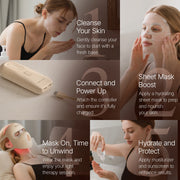 Hello Face M300 4D Light Mask 460/650/850nm Wavelengths Cordless LED Face Mask for Home Use - QueensalesOF
