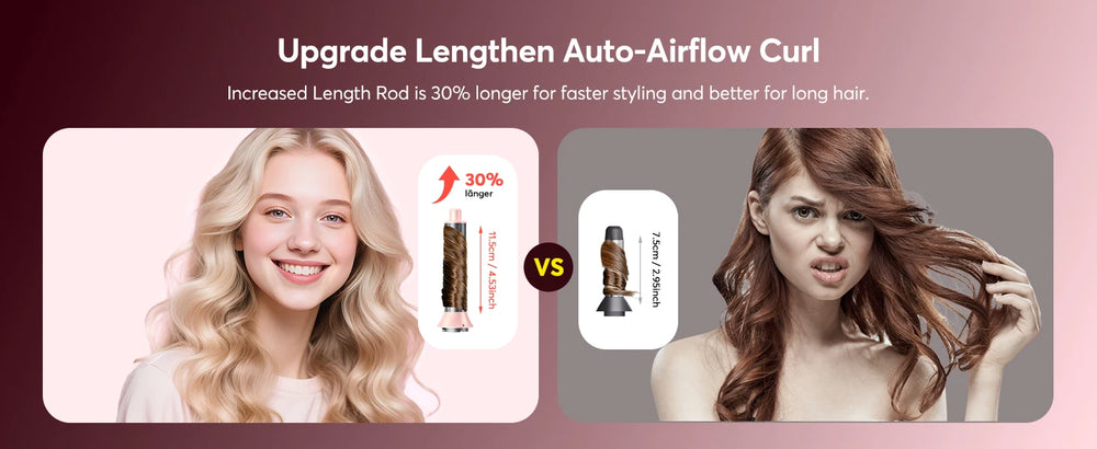 5 in 1 High-Speed Hot Air Styler Frizz-Free Fast Drying No Heat Damage Hair Dryer Curl Volumize Straighten with Travel Bag - QueensalesOF