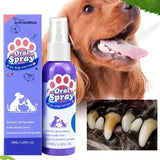 Pet Teeth Cleaning Spray Oral Care Remove Tooth Stains Keep Fresh Breath for Cats and Dogs Whitening Remove bad breath - QueensalesOF