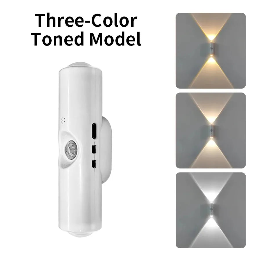 LED Cabinet Lights Motion Sensor Ambient Light Magnetic RGB Rechargeable Wall Sunset Lamp Hallway Stairs Kitchen Night Light - QueensalesOF