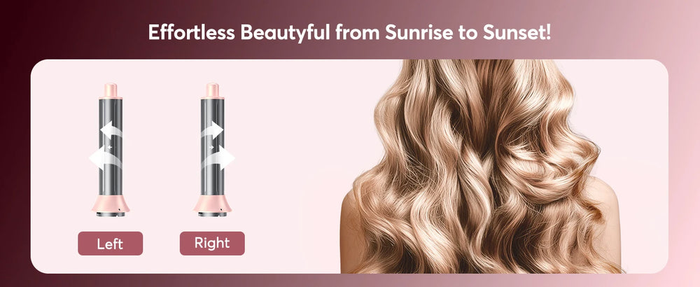 5 in 1 High-Speed Hot Air Styler Frizz-Free Fast Drying No Heat Damage Hair Dryer Curl Volumize Straighten with Travel Bag - QueensalesOF