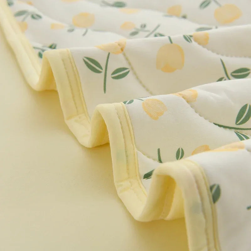 New Florals Spring Summer Blanket for Single Double Soft Skin-friendly Quilt Breathable Comfortable Air Conditioning Comforter - QueensalesOF