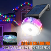 KDULIT Solar Garden Lights Outdoor Solar Clip Light Waterproof Motion Sensor Camping Lamp Fence Street Landscape Wall Decoration - QueensalesOF