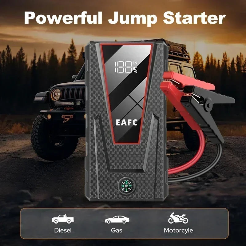 2000A/1200A Car Jump Starter Portable Power Bank 600A Car Battery Emergency Booster for Petrol Diesel 12V Car Starting Device