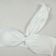 Set de Top Crop con Un Hombro y Falda Larga con Abertura — 2 Piezas - QueensalesOF
