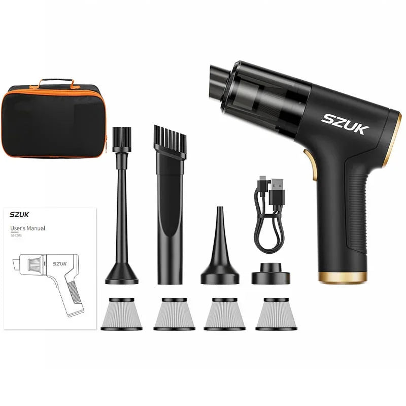 SZUK 17000PA Car Vacuum Clenaer Mini Cordlees Powerful Wirelens Handheid Cleinang Machine Car Cleaner Portoble Vaccum Cleanes