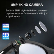Lenovo HOT1600W Camera AI Smart Glasses HD Video Recording Real-time Translation AI Recognition Wifi Transmission Music Control - QueensalesOF