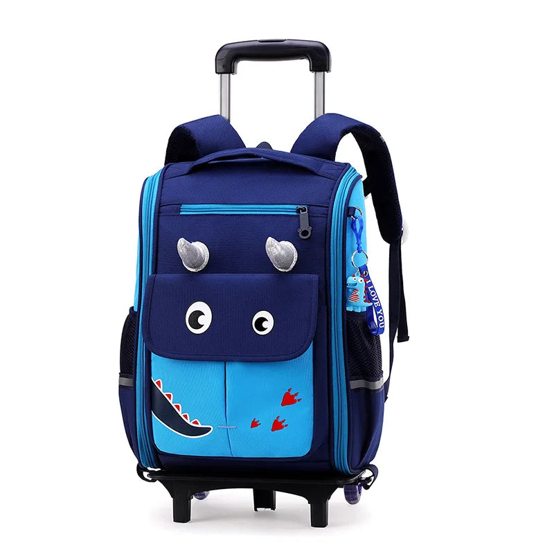 Children Trolley backpack wheels Student High capacity School bags Rolling Backpack kids Trolley bag school backpack wheeled bag