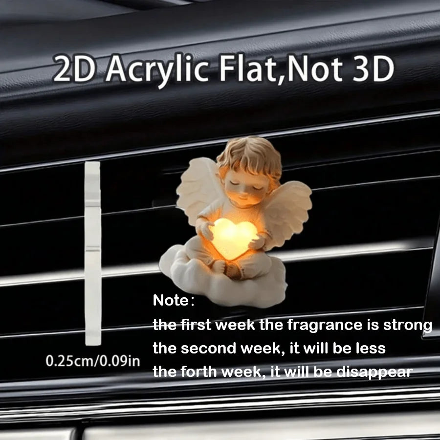 2pcs Angelic Car Air Vent Clip, Women's Car Decor, Cute Acrylic Car Air Freshener Vent Clip, Car Accessory